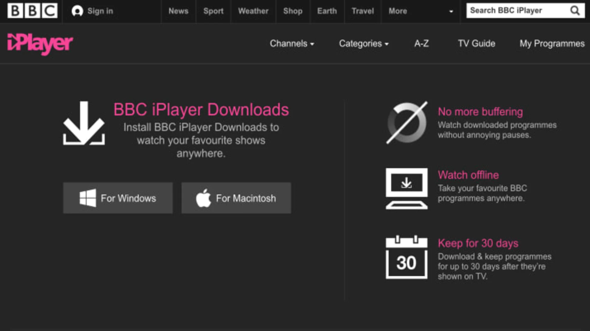 BBC iPlayer Downloads App